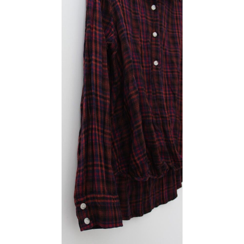 Mossimo Supply CO. Criss Cross Wrap Long Sleeve Top Burgundy Size L Pre-Owned - Picture 5 of 7
